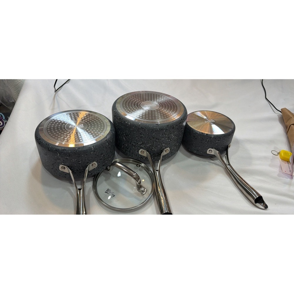 Hlafrg 6 Piece Speckle Cookware Set‎ in Black And Charcoal - Picture 6 of 11
